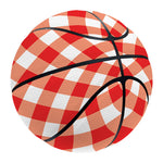 Lava Red And White Gingham Print Basketball
