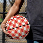 Lava Red And White Gingham Print Basketball