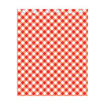 Lava Red And White Gingham Print Curtain