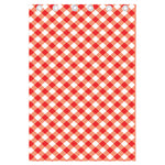 Lava Red And White Gingham Print Curtain