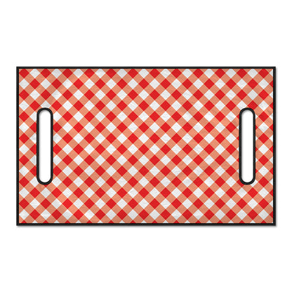 Lava Red And White Gingham Print Golf Cart Seat Cover