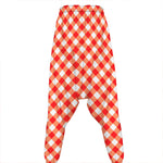 Lava Red And White Gingham Print Hammer Pants