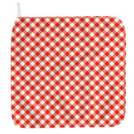 Lava Red And White Gingham Print Hand Towel