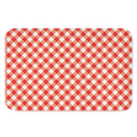 Lava Red And White Gingham Print Indoor Door Mat