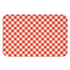 Lava Red And White Gingham Print Indoor Door Mat