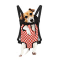 Lava Red And White Gingham Print Pet Carrier Backpack