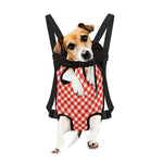 Lava Red And White Gingham Print Pet Carrier Backpack