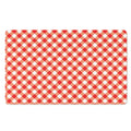 Lava Red And White Gingham Print Polyester Doormat