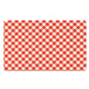 Lava Red And White Gingham Print Polyester Doormat