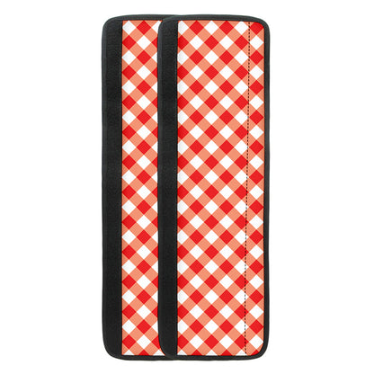 Lava Red And White Gingham Print Refrigerator Handle Covers
