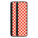 Lava Red And White Gingham Print Refrigerator Handle Covers