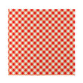 Lava Red And White Gingham Print Silk Bandana