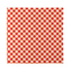 Lava Red And White Gingham Print Silk Bandana