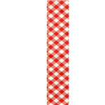 Lava Red And White Gingham Print Table Runner