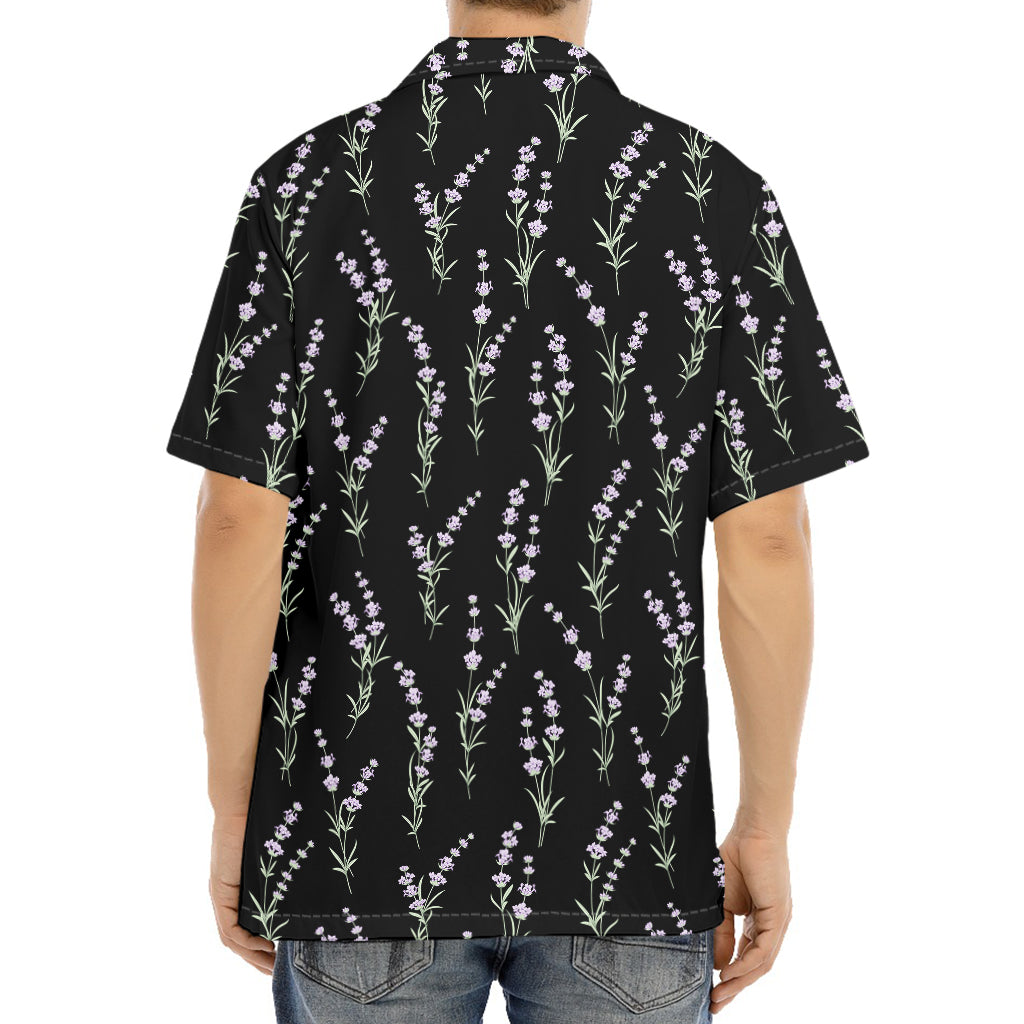Lavender Flowers Pattern Print Aloha Shirt
