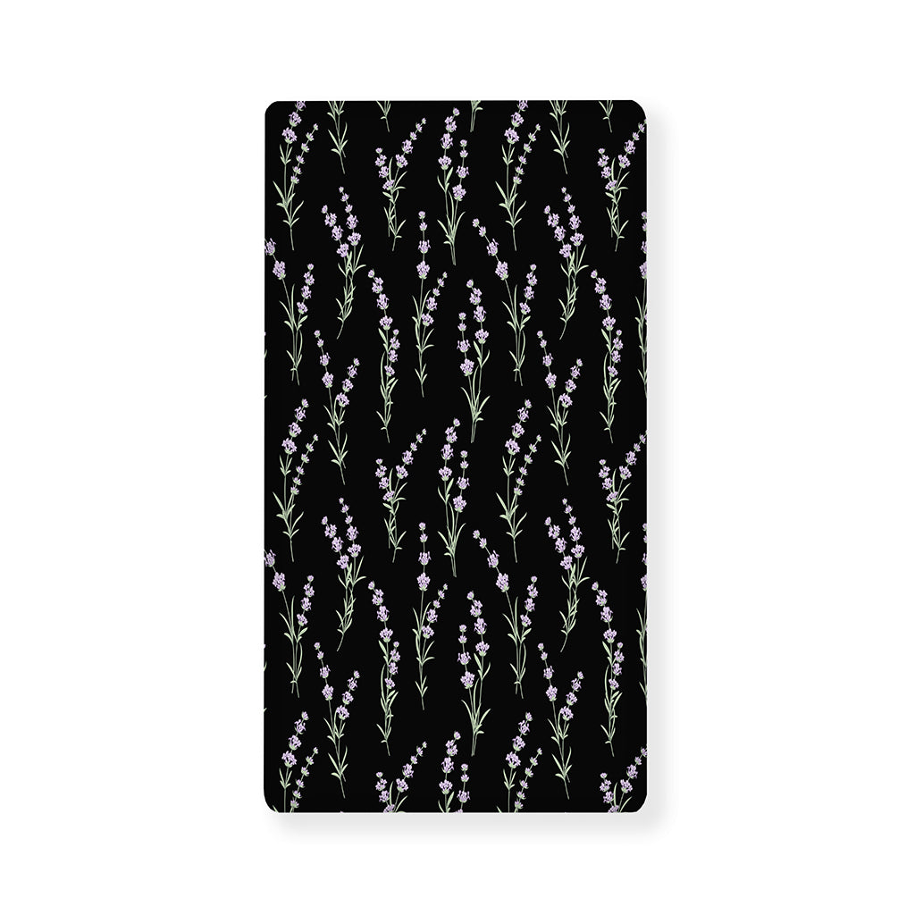 Lavender Flowers Pattern Print Baby Crib Sheet