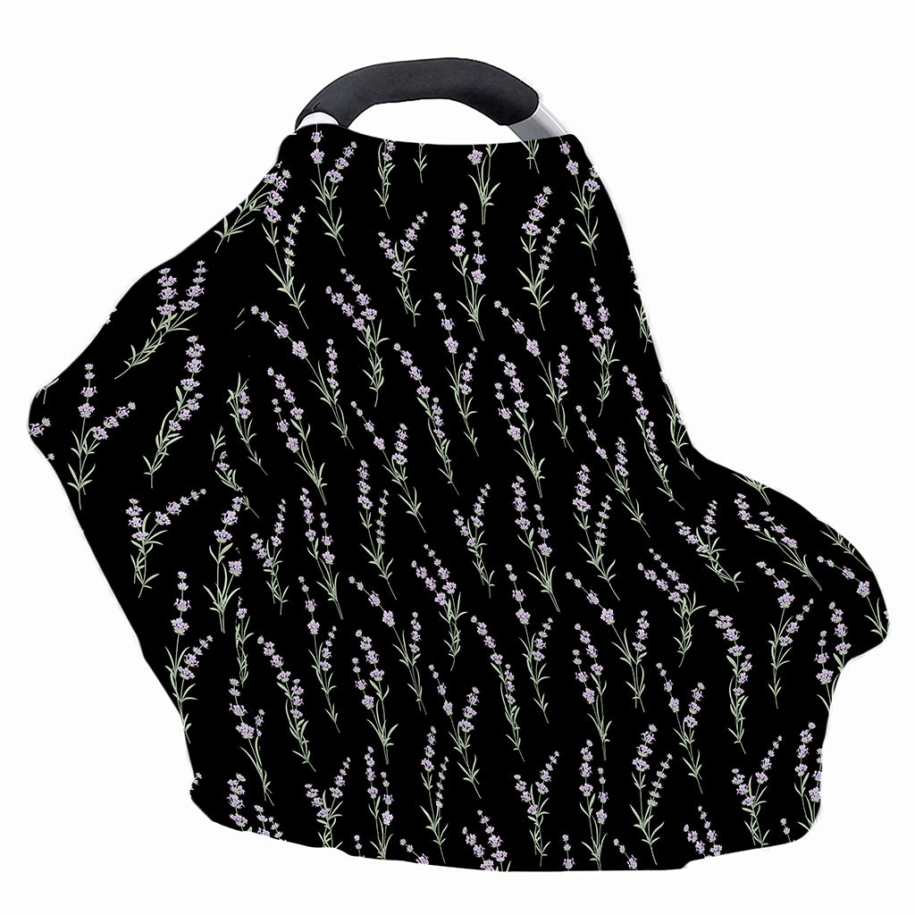 Lavender Flowers Pattern Print Baby Seat Cover