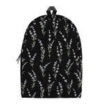 Lavender Flowers Pattern Print Backpack