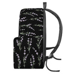 Lavender Flowers Pattern Print Backpack