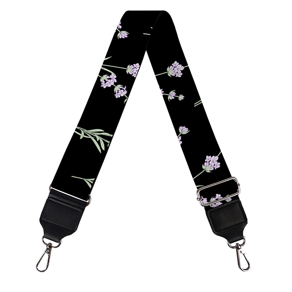 Lavender Flowers Pattern Print Bag Strap