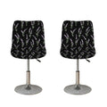 Lavender Flowers Pattern Print Bar Stool Covers