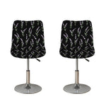 Lavender Flowers Pattern Print Bar Stool Covers