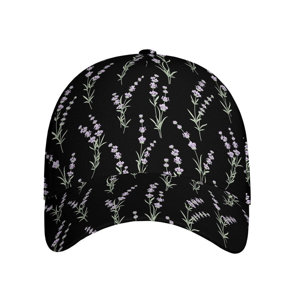 Lavender Flowers Pattern Print Baseball Cap