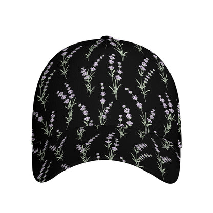 Lavender Flowers Pattern Print Baseball Cap