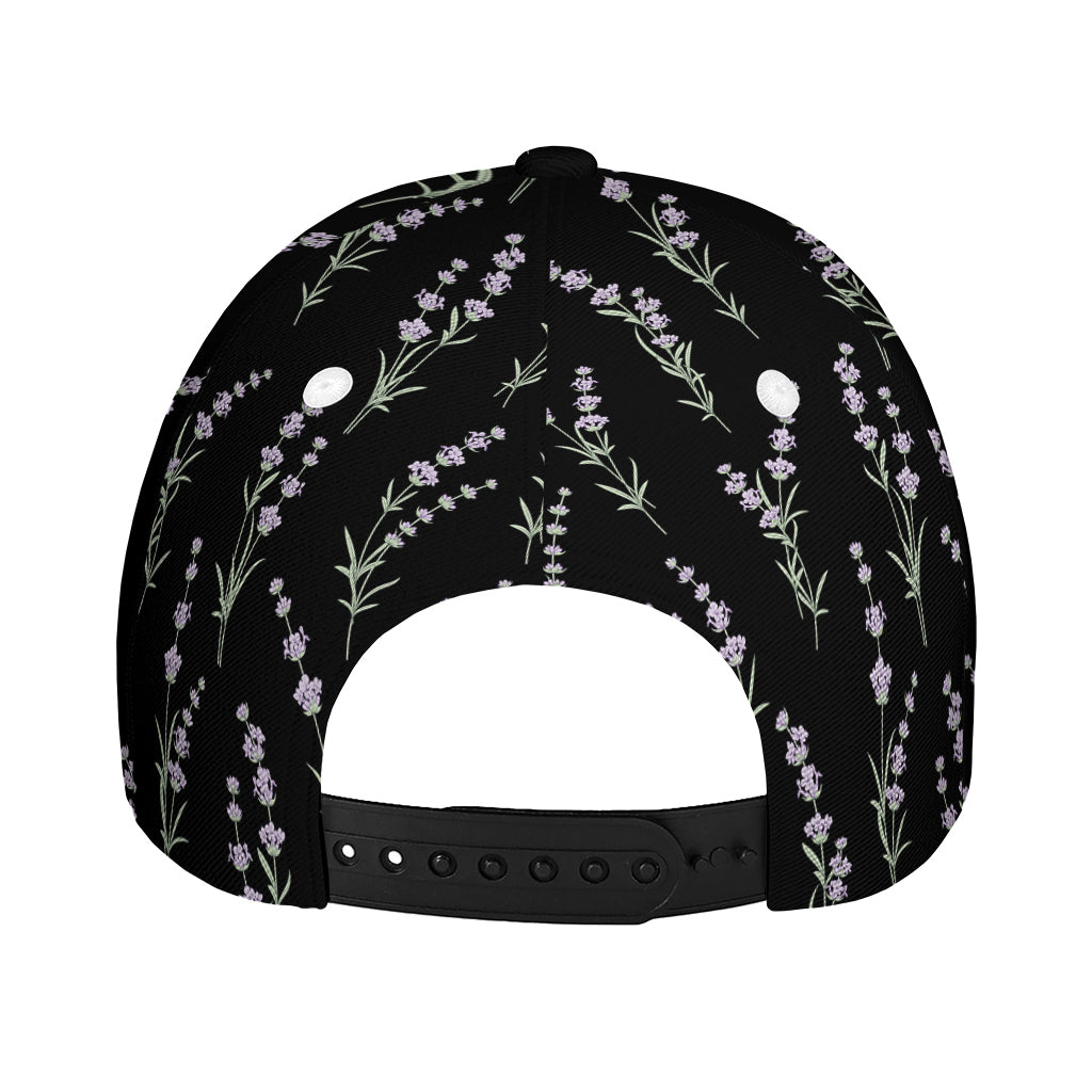Lavender Flowers Pattern Print Baseball Cap