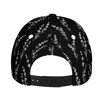 Lavender Flowers Pattern Print Baseball Cap