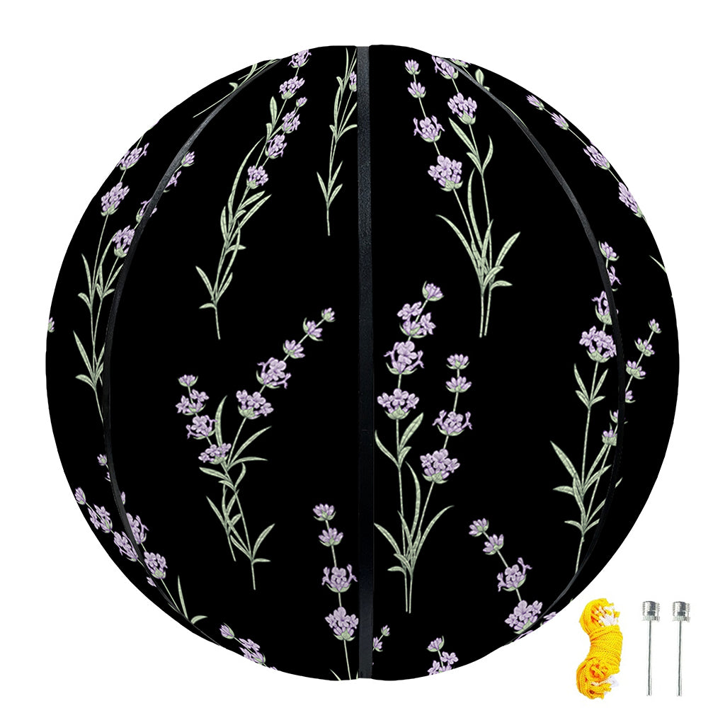 Lavender Flowers Pattern Print Basketball