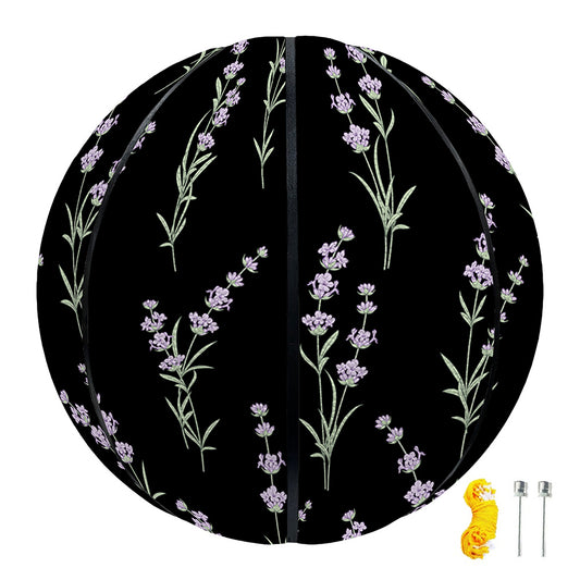 Lavender Flowers Pattern Print Basketball