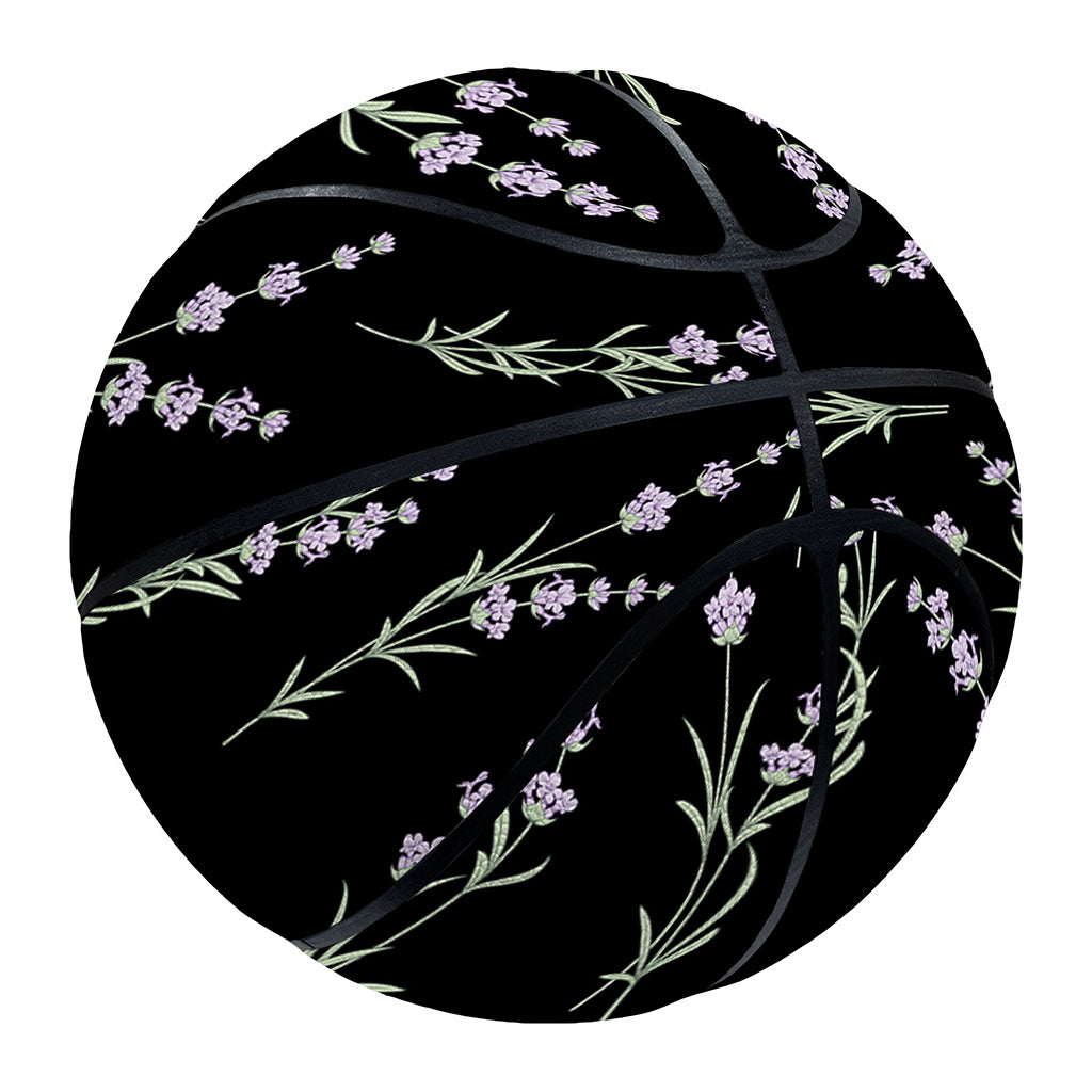 Lavender Flowers Pattern Print Basketball