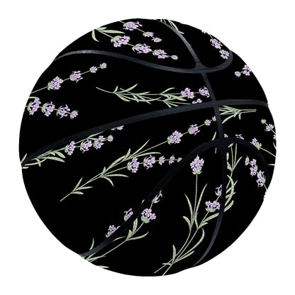Lavender Flowers Pattern Print Basketball