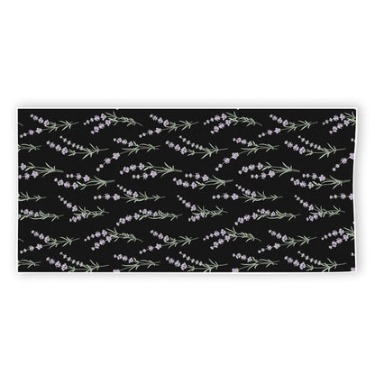 Lavender Flowers Pattern Print Beach Towel