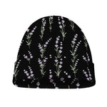 Lavender Flowers Pattern Print Beanie