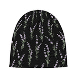 Lavender Flowers Pattern Print Beanie