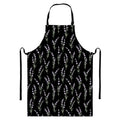 Lavender Flowers Pattern Print Bib Apron With Pocket