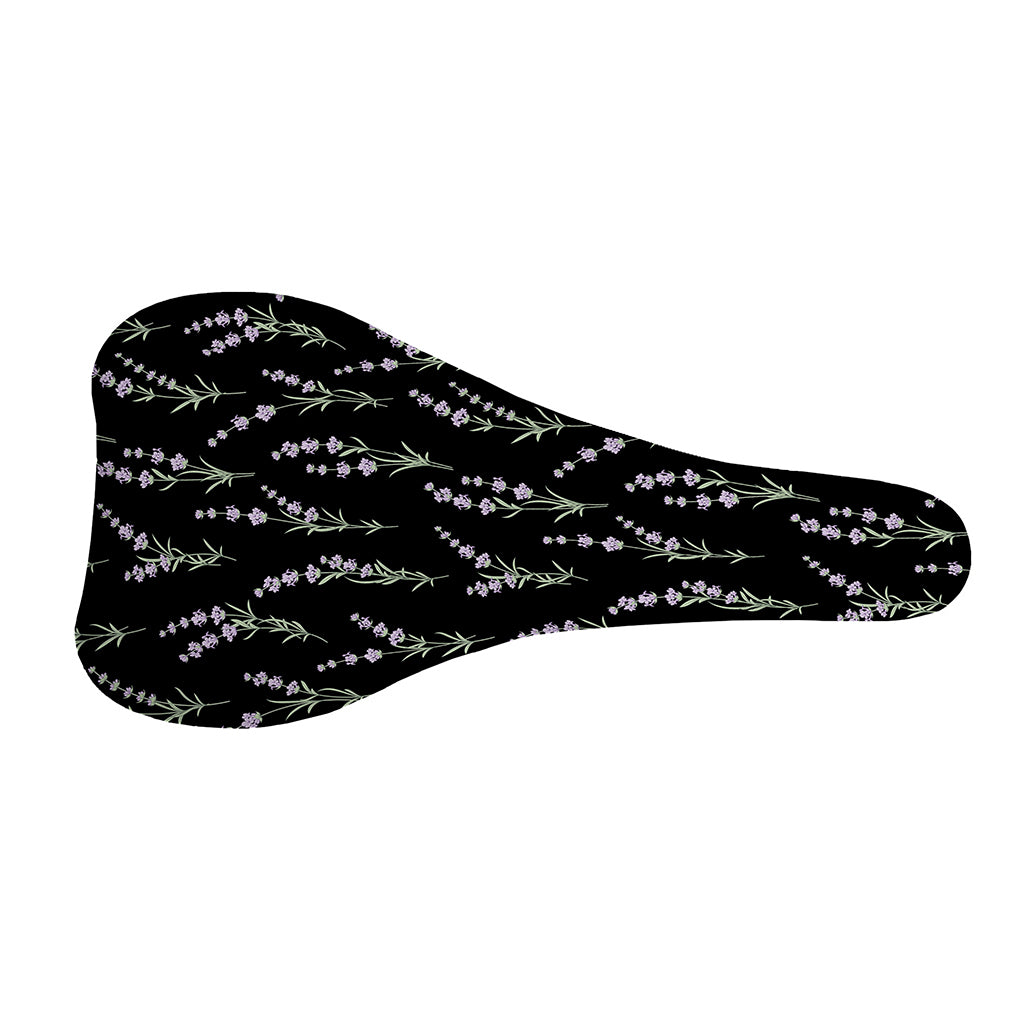Lavender Flowers Pattern Print Bicycle Seat Cover