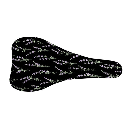 Lavender Flowers Pattern Print Bicycle Seat Cover