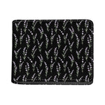 Lavender Flowers Pattern Print Bifold Wallet