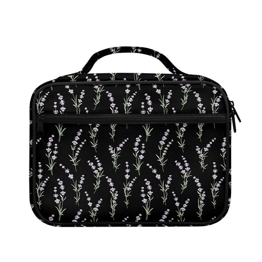 Lavender Flowers Pattern Print Briefcase Bible Bag