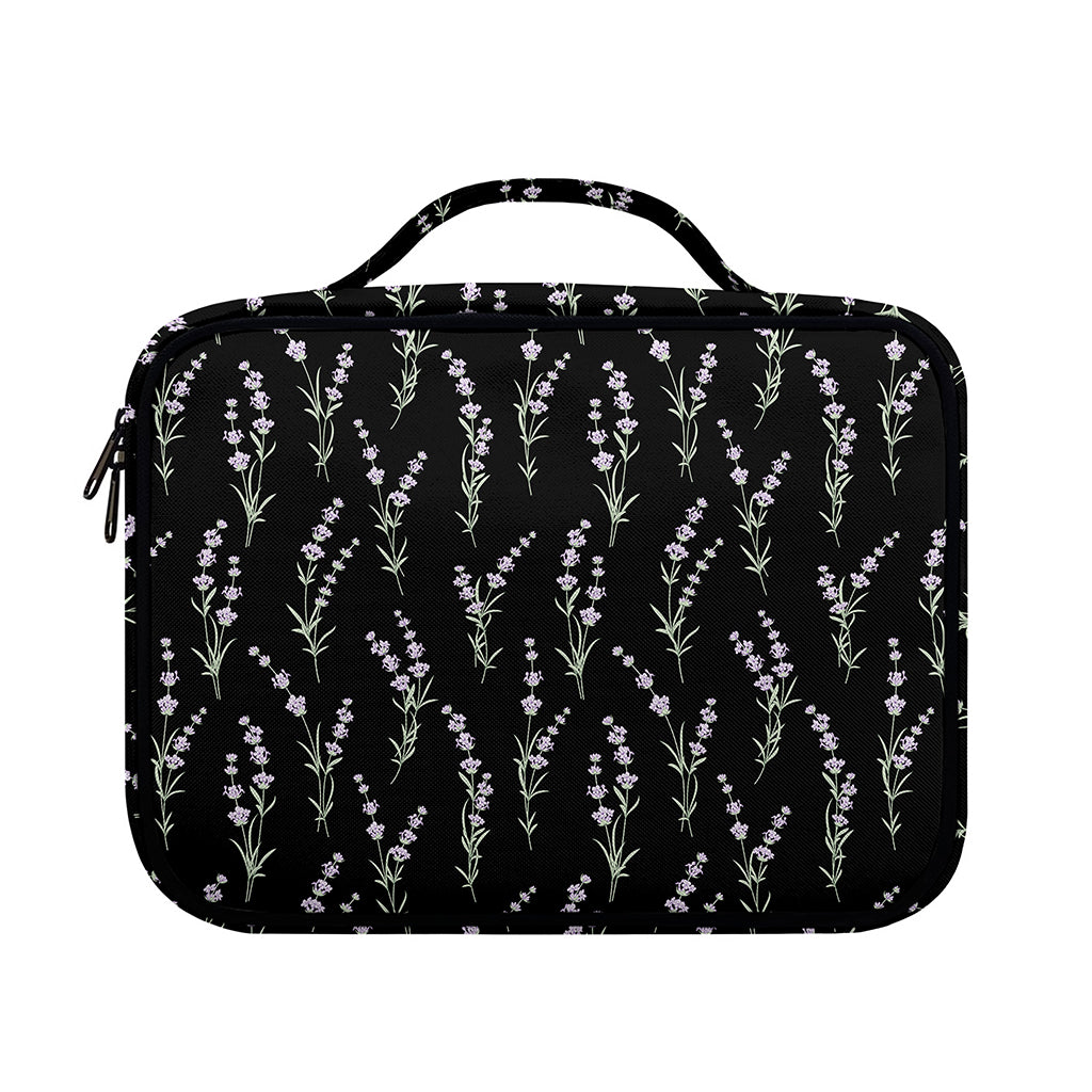 Lavender Flowers Pattern Print Briefcase Bible Bag