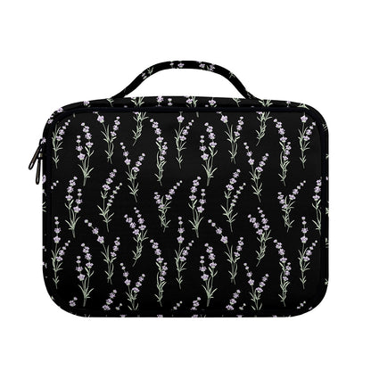Lavender Flowers Pattern Print Briefcase Bible Bag