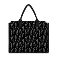 Lavender Flowers Pattern Print Canvas Tote Bag