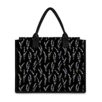 Lavender Flowers Pattern Print Canvas Tote Bag