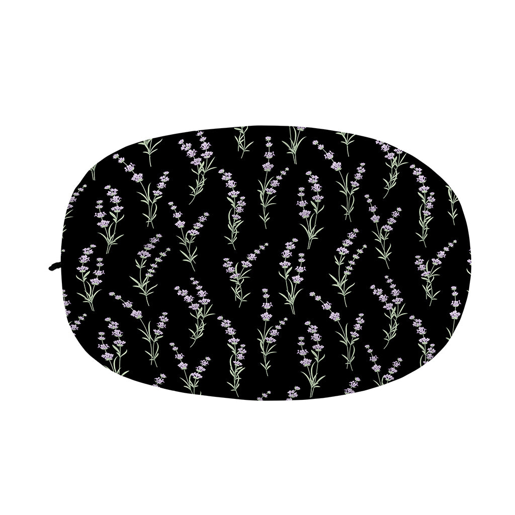 Lavender Flowers Pattern Print Car Side Mirror Covers