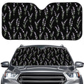 Lavender Flowers Pattern Print Car Windshield Sun Shade