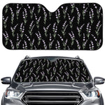 Lavender Flowers Pattern Print Car Windshield Sun Shade