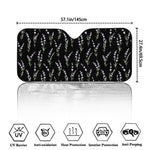 Lavender Flowers Pattern Print Car Windshield Sun Shade